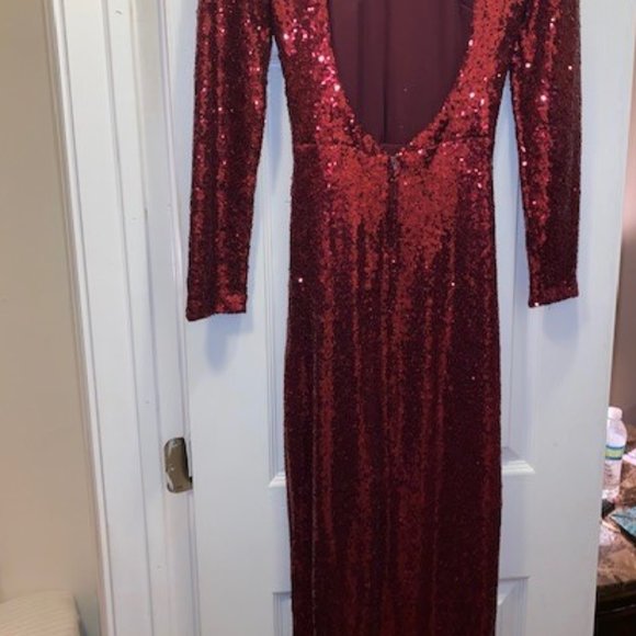 RED SEQUIN EVENING GOWN SIZE 7/8 - Picture 8 of 8